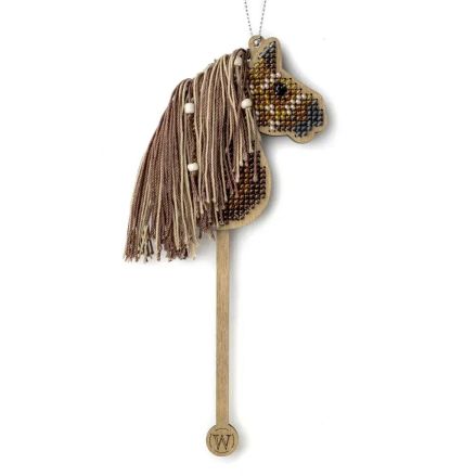 Wonderland Crafts Wooden Bead Embroidery Kit FLK-592 – Chestnut Stick Horse