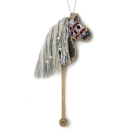 Wonderland Crafts Wooden Bead Embroidery Kit FLK-591 – Grey Stick Horse