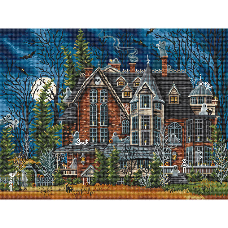 Cross-Stitch Kit “Decorating the Haunted House”  LETISTITCH L8045v