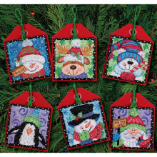 Counted Cross Stitch Kit Christmas Pals Ornaments, Dimensions, 70-08842