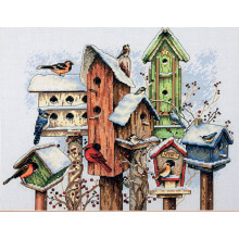 Counted Cross Stitch Kit Winter Housing, Dimensions 70-08863
