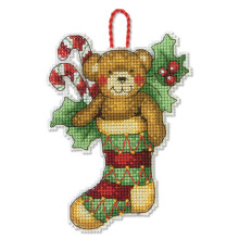 Counted Cross Stitch Kit Bear Ornament, Dimensions, 70-08894
