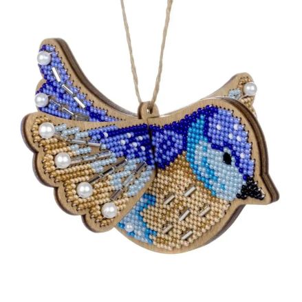 Wonderland Crafts Wooden Bead Embroidery Kit FLK-587 – Blue Bird