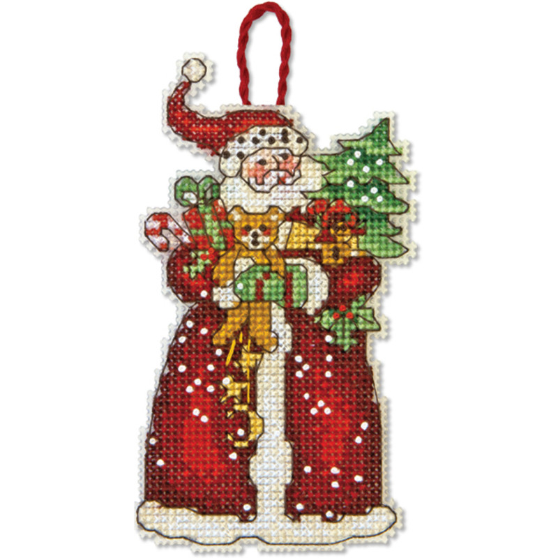 Counted Cross Stitch Kit Santa Ornament, Dimensions, 70-08895