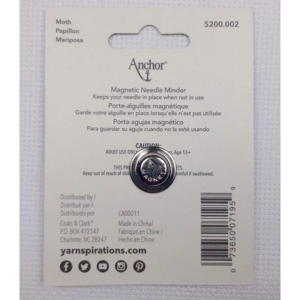 Anchor Magnetic Needle Minder 5200.002 – Moth, 1.6″ × 0.8″