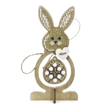 Wonderland Crafts Wooden Bead Embroidery Kit FLK-578 – Spring Bunny
