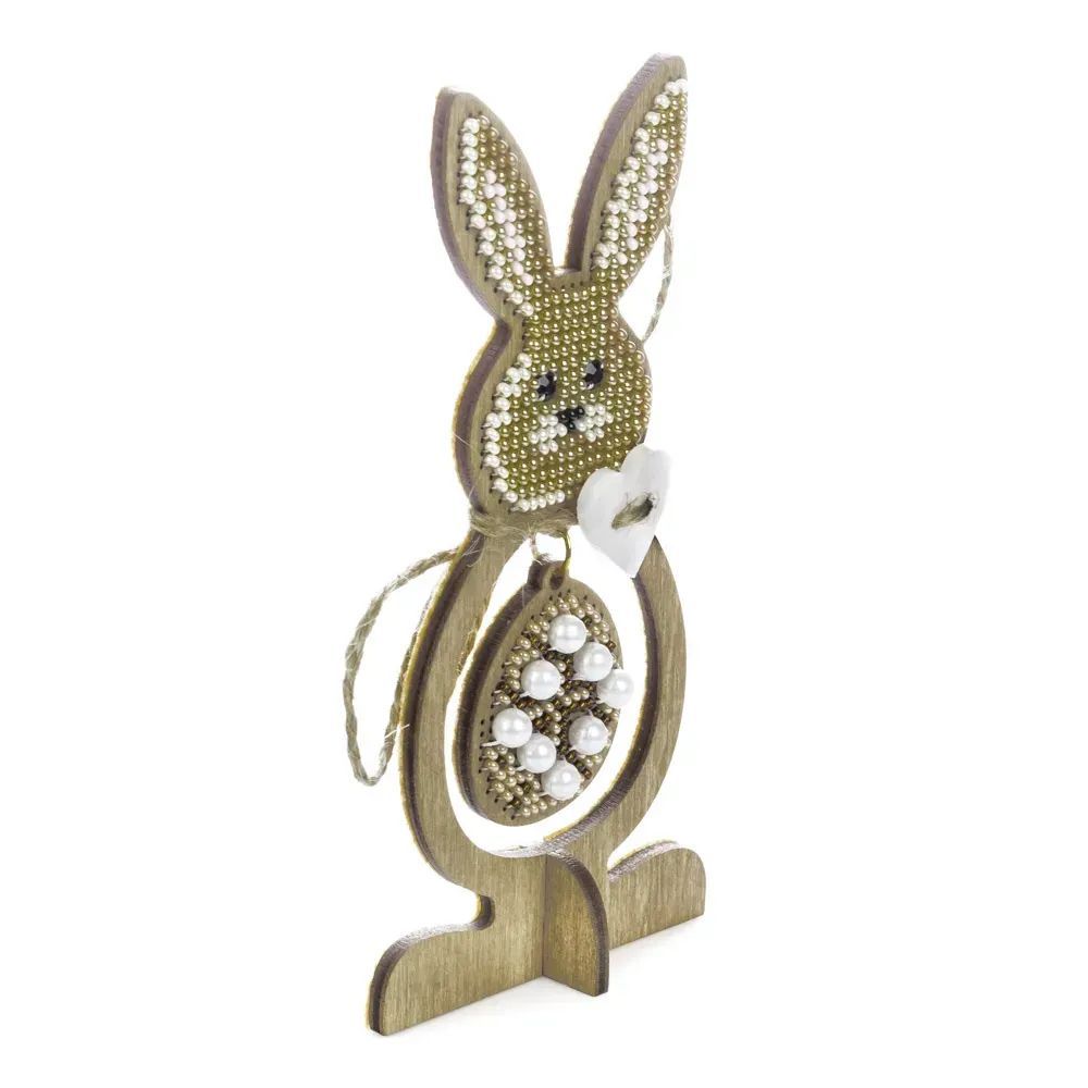 Wonderland Crafts Wooden Bead Embroidery Kit FLK-578 – Spring Bunny
