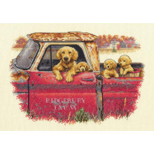 Counted Cross Stitch Kit 14"X10"-Golden Ride, Dimensions, 70-35405