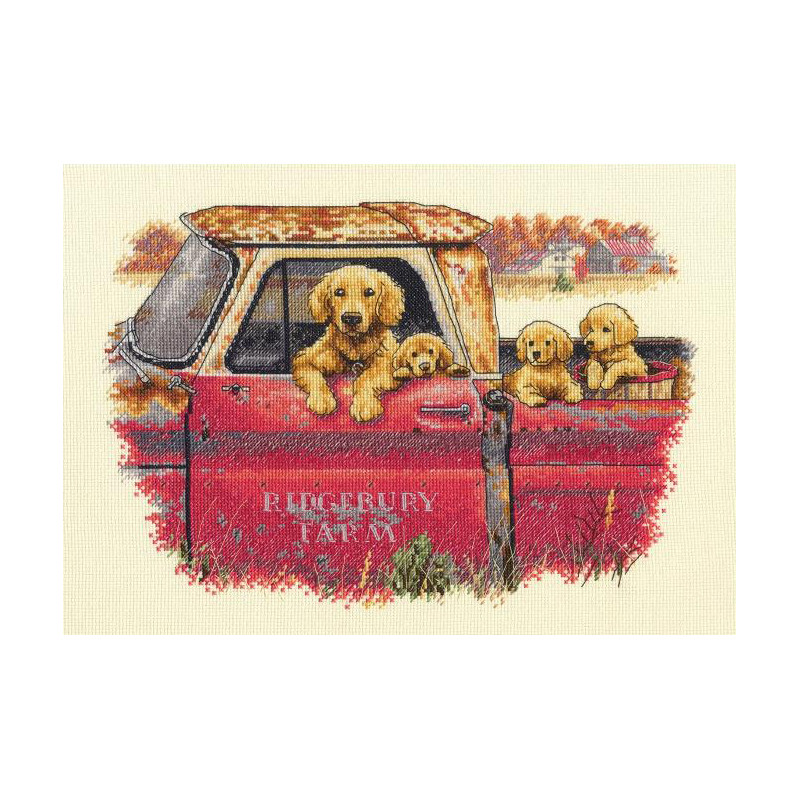 Counted Cross Stitch Kit 14"X10"-Golden Ride, Dimensions, 70-35405