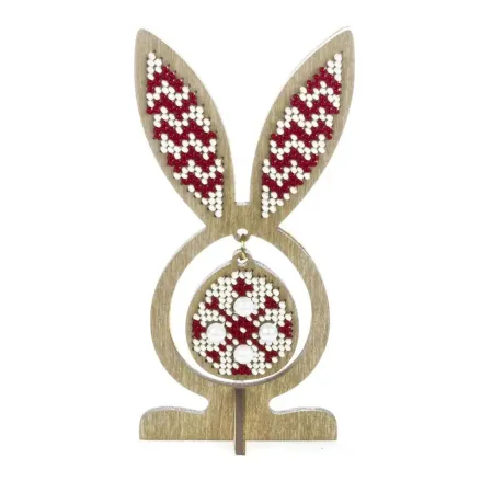 Wonderland Crafts Wooden Bead Embroidery Kit FLK-575 – Egg With Ears Spring Mosaic