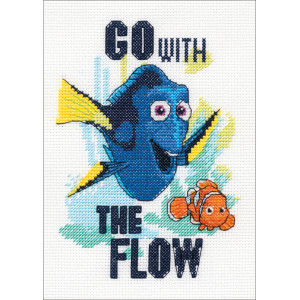 Counted Cross Stitch Kit 5"X7"-Go With The Flow, Dimensions, 70-65173