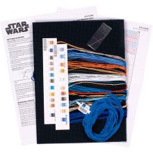 Counted Cross Stitch Kit 11"X14"-Luke & Princess Leia, Dimensions, 70-35380