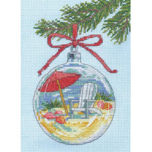 Counted Cross Stitch Kit Beach Ornament, Dimensions 70-09001