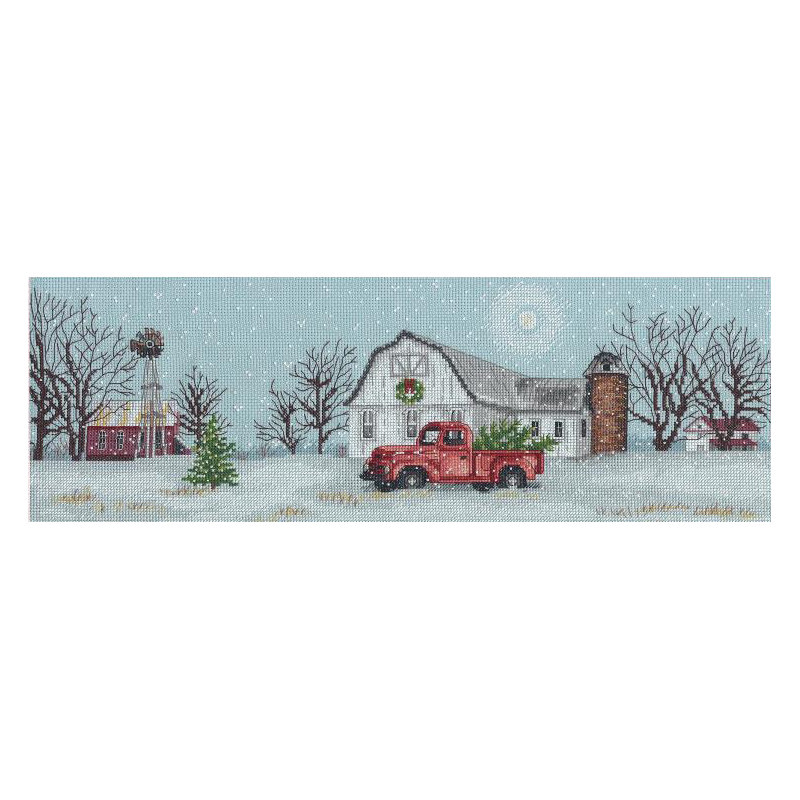 Counted Cross Stitch Kit Winter Farm, Dimensions 70-08998
