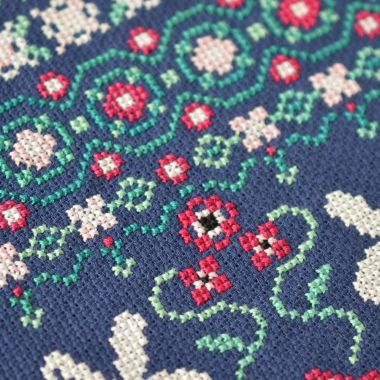 Summer Night Cross Stitch Kit – Tela Artis X-035 – Bunny and Floral Sampler  Botanical Embroidery
