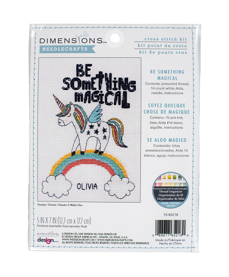 Counted Cross Stitch Kit 5"X7"-Be Something Magical, Dimensions, 70-65218