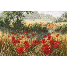 Counted Cross Stitch Kit Host of Poppies, Anchor Maia APC935