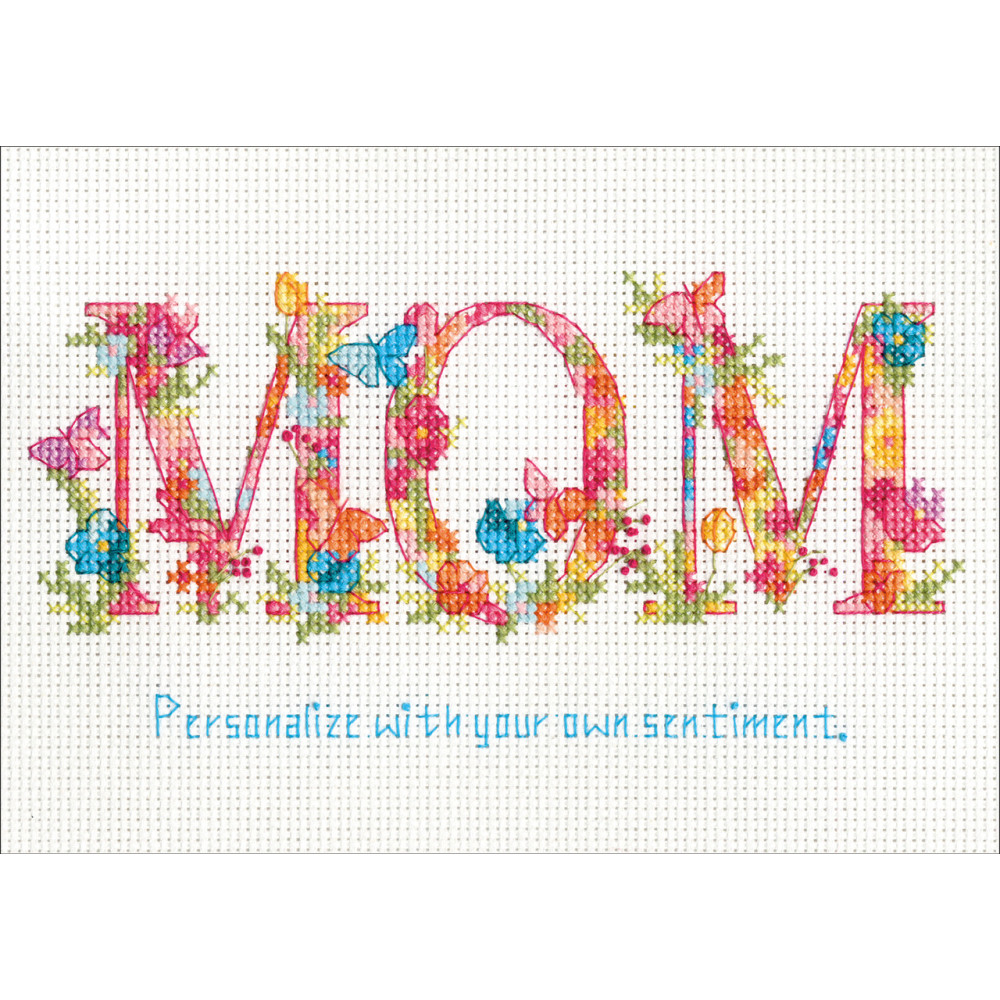 Counted Cross Stitch Kit 7"X5"-Mom, Dimensions, 70-65180