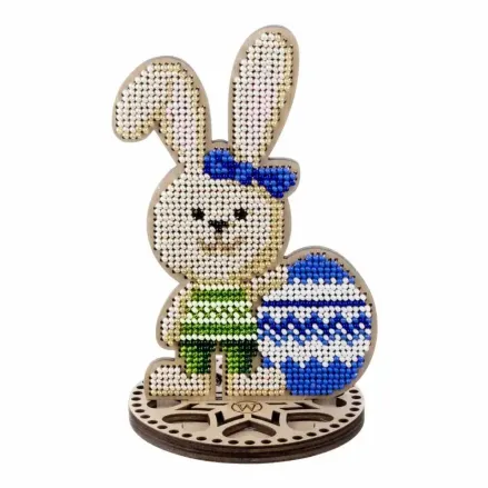 Wonderland Crafts Wooden Bead Embroidery Kit FLK-551 – Spring Bunny