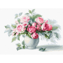Cross Stitch Kit Etude with Roses, Luca-S B2280