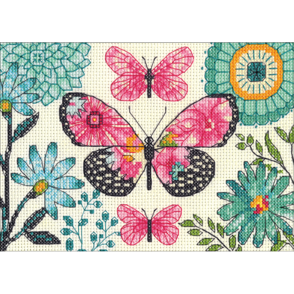 Counted Cross Stitch Kit 7"X5"-Butterfly Dream, Dimensions, 70-65178