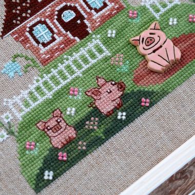 In a puddle Cross Stitch Kit – Tela Artis X-038 – Sampler – Hand-dyed Threads