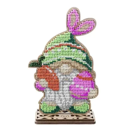 Wonderland Crafts Wooden Bead Embroidery Kit FLK-544 – Cheerful Gnome
