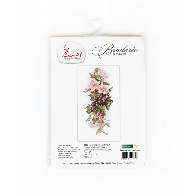 Cross Stitch Kit Grape Composition, Luca-S B212