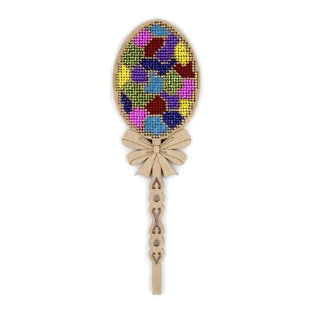 Wonderland Crafts Bead Embroidery Kit on Wood FLK-550 – Stained Glass Easter Egg Topper