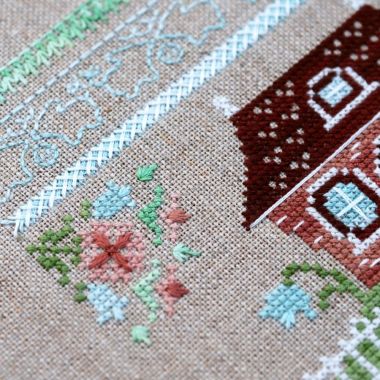 In a puddle Cross Stitch Kit – Tela Artis X-038 – Sampler – Hand-dyed Threads