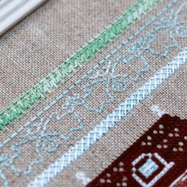 In a puddle Cross Stitch Kit – Tela Artis X-038 – Sampler – Hand-dyed Threads