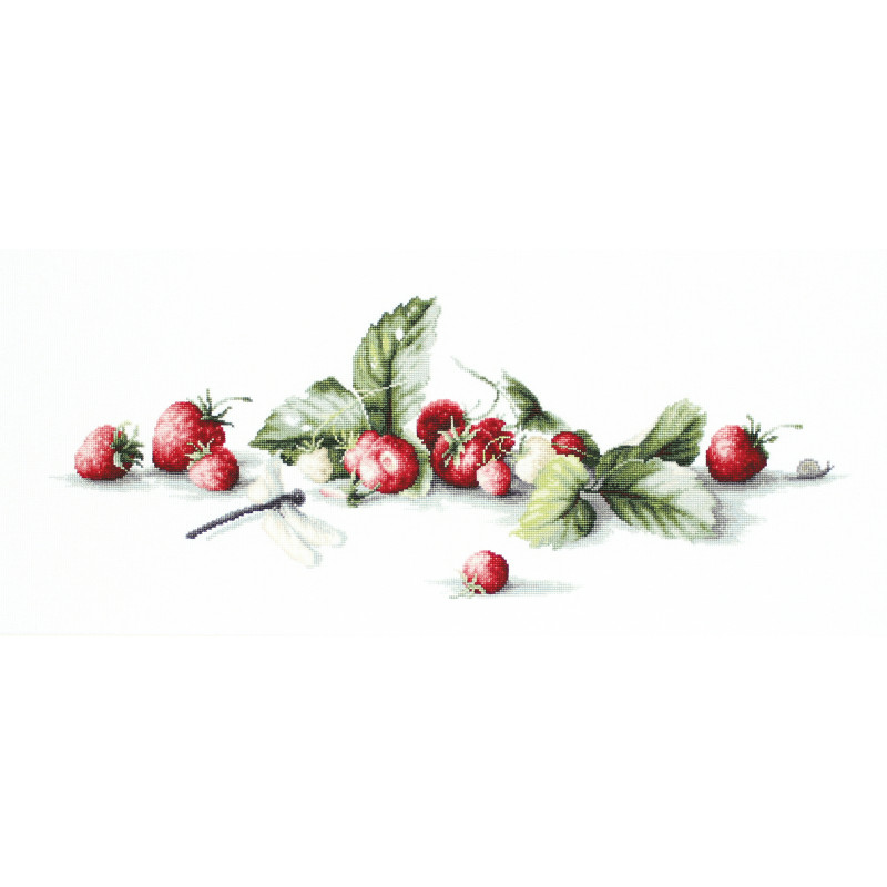 Cross Stitch Kit Etude with Strawberries, Luca-S B2254