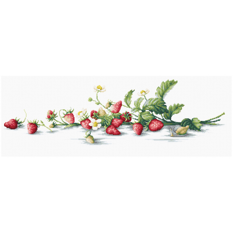 Cross Stitch Kit Etude with Strawberries, Luca-S B2266