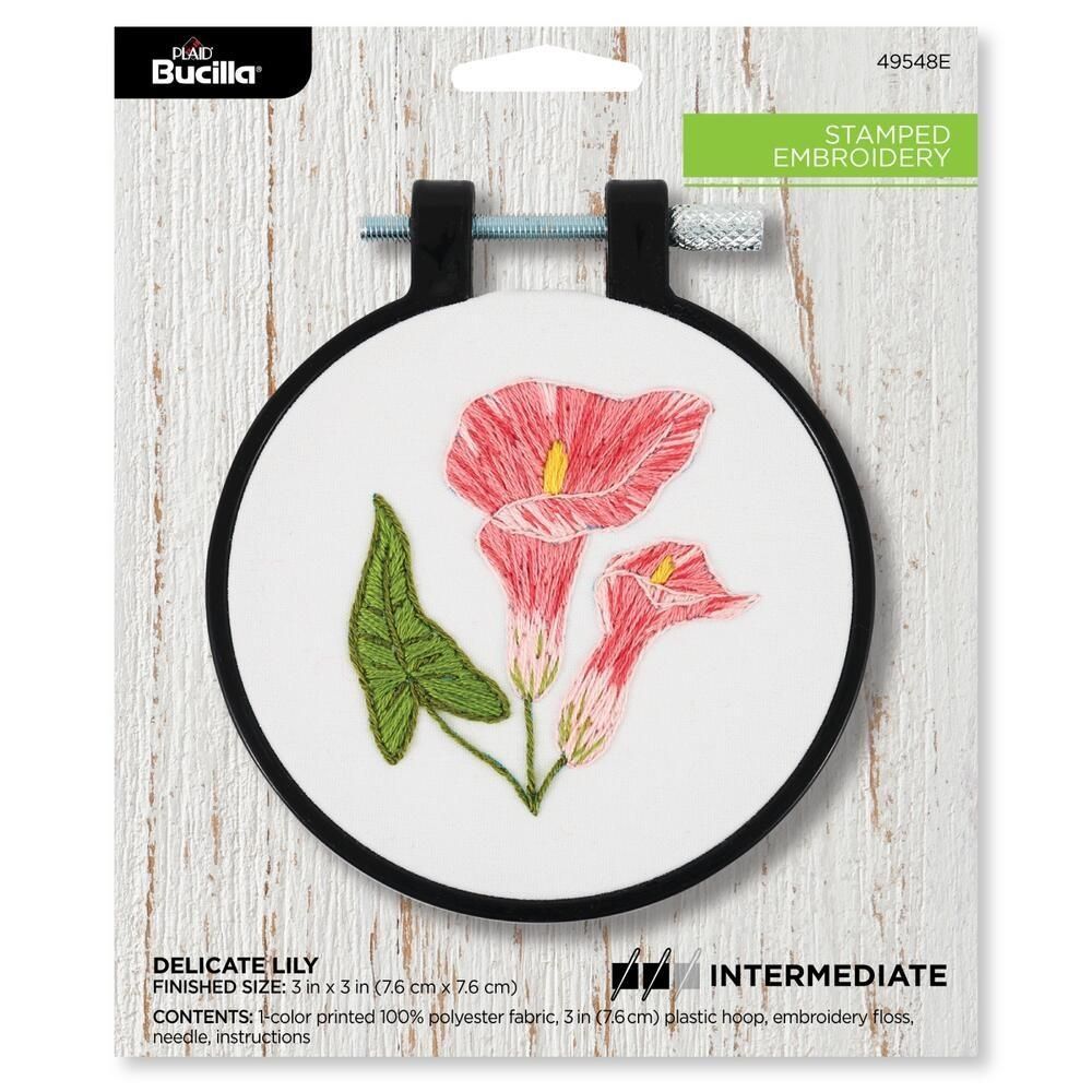 Bucilla Stamped Embroidery Kit 49548E – Delicate Lily