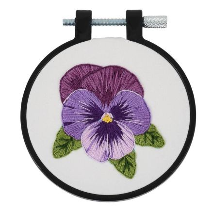 Bucilla Stamped Embroidery Kit 49549E – Pretty Pansy