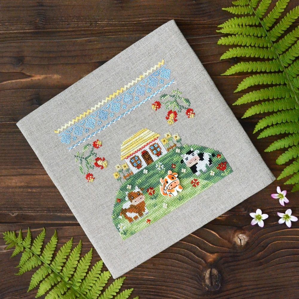 In the pasture Cross Stitch Kit – Tela Artis X-039 – Sampler – Hand-dyed Threads In the pasture Cross Stitch Kit – Tela Artis X-039 – Sampler – Hand-dyed Threads