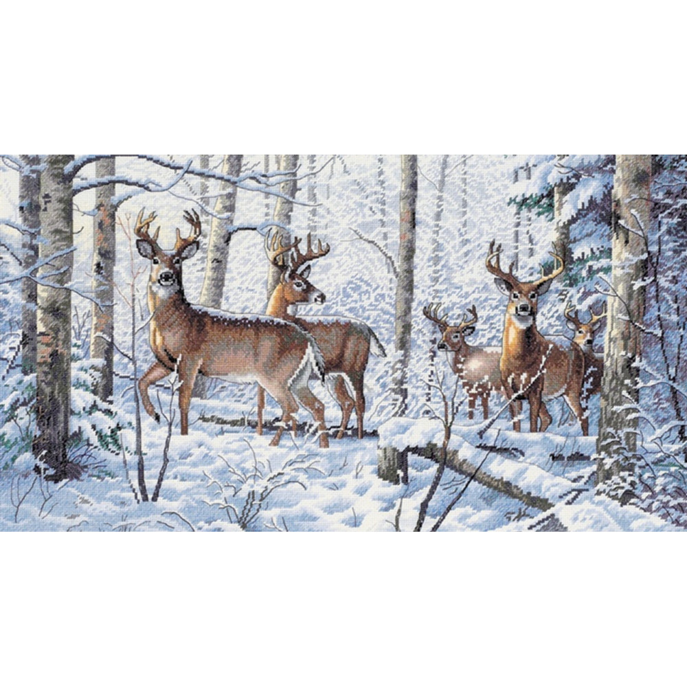 Counted Cross Stitch Kit Woodland Winter, Dimensions 35130