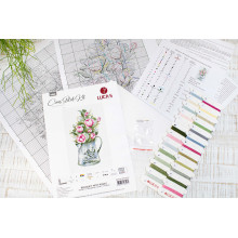 Cross Stitch Kit Bouquet with Roses, Luca-S B7006