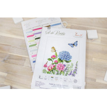 Cross Stitch Kit Summer Flowers and Butterflies, Luca-S BA2360