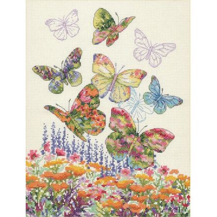 Dimensions Counted Cross Stitch Kit 70-35448 – Floral Butterfly