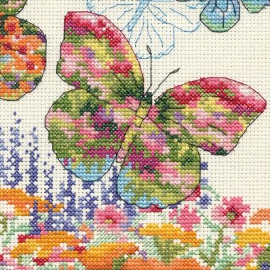Dimensions Counted Cross Stitch Kit 70-35448 – Floral Butterfly