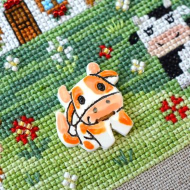 In the pasture Cross Stitch Kit – Tela Artis X-039 – Sampler – Hand-dyed Threads