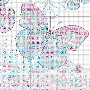 Dimensions Counted Cross Stitch Kit 70-35448 – Floral Butterfly