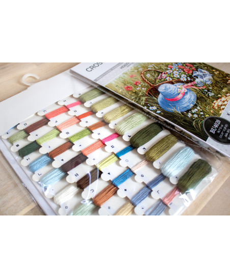 Cross Stitch Kit Meadow with Poppies, Luca-S BU4020