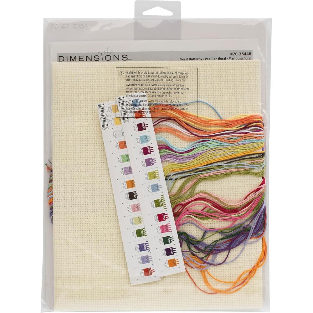 Dimensions Counted Cross Stitch Kit 70-35448 – Floral Butterfly