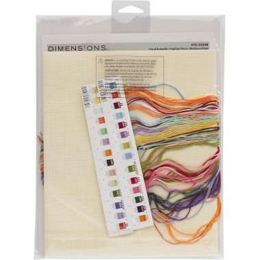 Dimensions Counted Cross Stitch Kit 70-35448 – Floral Butterfly