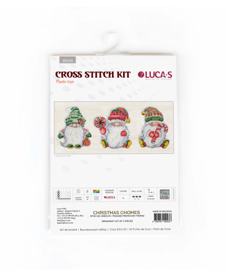 Toys Cross Stitch Kits Christmas Gnomes, Luca-S JK030