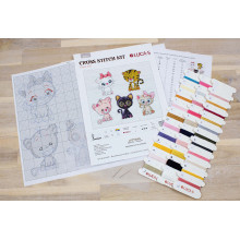 Toys Cross Stitch Kits Kittens, Luca-S JK033