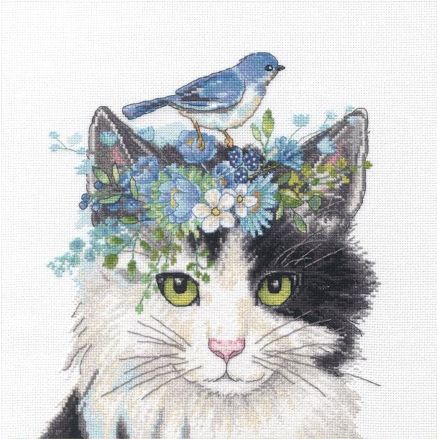 Dimensions Counted Cross Stitch Kit 70-35433 – Floral Crown Cat