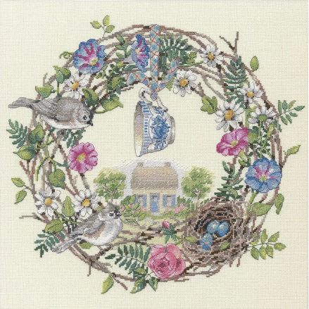 Dimensions Counted Cross Stitch Kit 70-35427 – Cottage Wreath